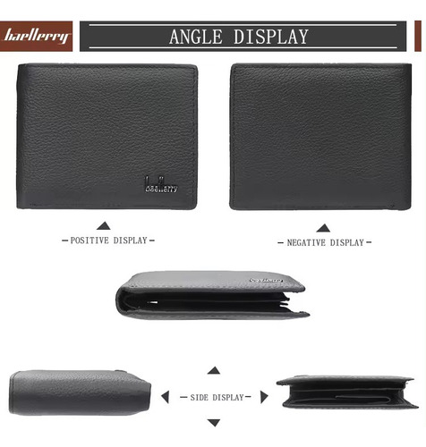 Billetera Baellery Cartera De Gran Capacidad Con Monedero - Imagen 5