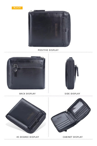 Billetera Baellery D3124 Cartera Con Cremallera De Caballero - Imagen 7