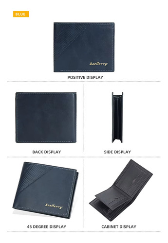 Billetera Casual De Cuero Cartera Caballero Baellerry D3044 - Imagen 12