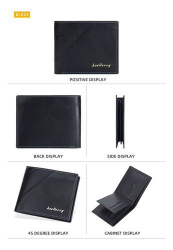 Billetera Casual De Cuero Cartera Caballero Baellerry D3044 - Imagen 7