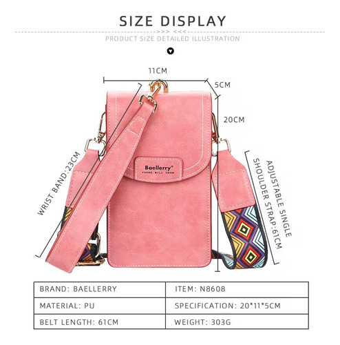 Bolso Crossbody Baellery De Cuero Gran Capacidad Para Damas - Imagen 11