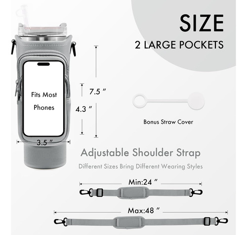 Bolso Estuche De Neopreno Para Vasos Térmico Tipo Stanley - Imagen 11