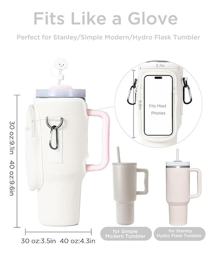 Bolso Estuche De Neopreno Para Vasos Térmico Tipo Stanley - Imagen 15