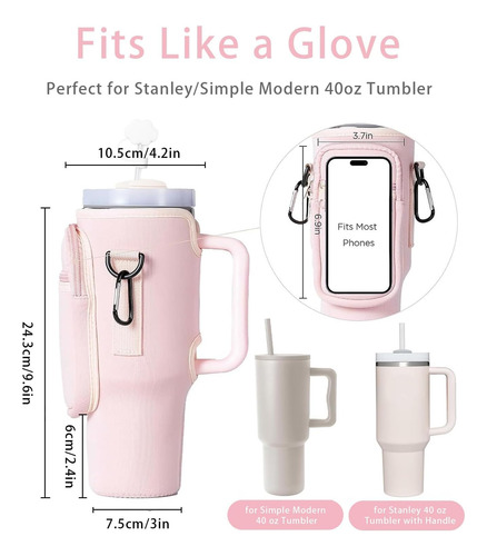 Bolso Estuche De Neopreno Para Vasos Térmico Tipo Stanley - Imagen 7