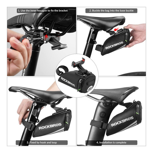 Bolso Trasero Asiento Sillin De Bicicleta Ruta Mtb Rockbros - Imagen 3