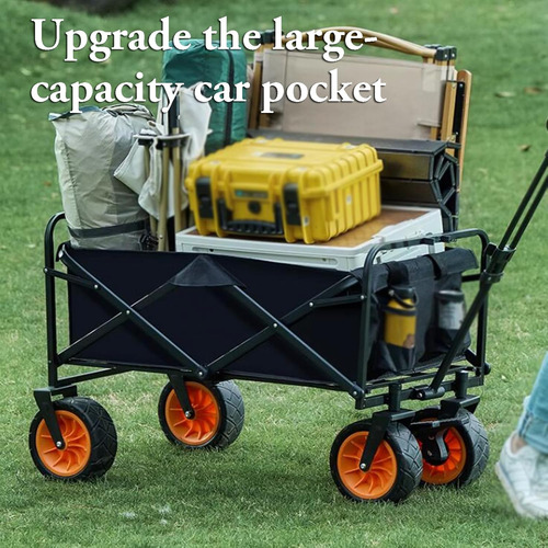 Carro De Playa Plegable Camping Picnic Carrito Transportador - Imagen 2