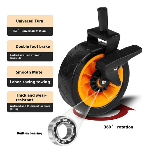 Carro De Playa Plegable Camping Picnic Carrito Transportador - Imagen 7