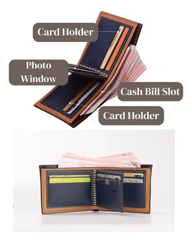 Cartera Cuero Billetera Elegante De Hombre Baellerry Dr017 - Imagen 4