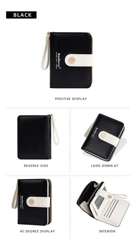 Cartera Femenina Baellerry N1917 Monedero Billetera De Cuero - Imagen 2