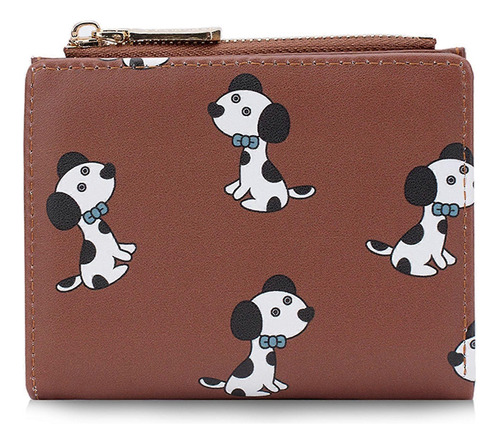 Cartera Tarjetero De Mujer Baellerry Estampado De Perritos - Imagen 2