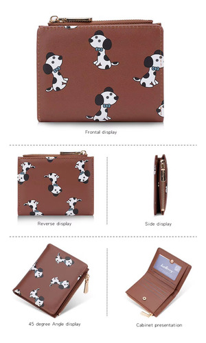 Cartera Tarjetero De Mujer Baellerry Estampado De Perritos - Imagen 3