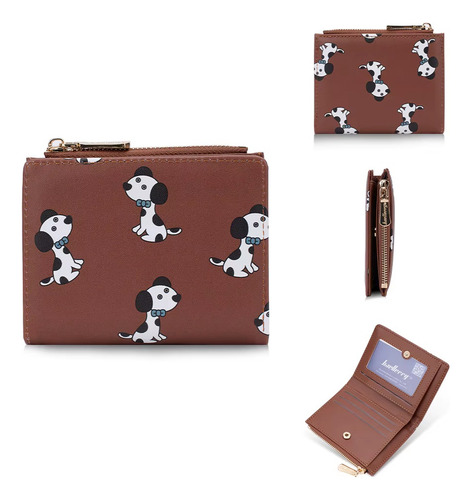 Cartera Tarjetero De Mujer Baellerry Estampado De Perritos - Imagen 4