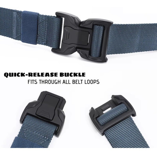 Correa Cinturón Táctico De Nailon Hebilla Liberación Rapida - Imagen 3