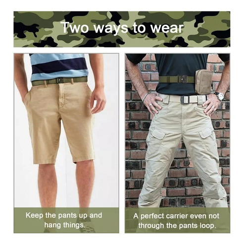 Correa Cinturon Tactico Militar Nailon Liberacion Rapida - Imagen 5