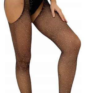 Medias Pantys De Malla O Red Con Brillantes Pantis Panties