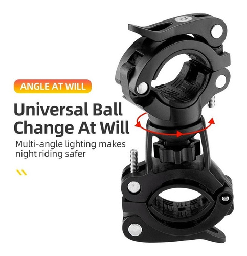 Soporte Base Giratorio Para Luz De Bicicleta Bomba Rockbros - Imagen 2