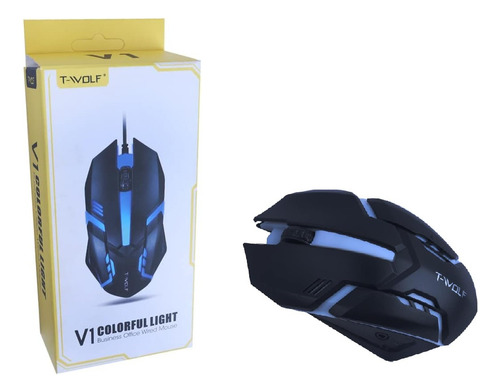 Mouse Alambico T-wolf V1 Ratón Con Luces Botones Mecánicos - Imagen 3