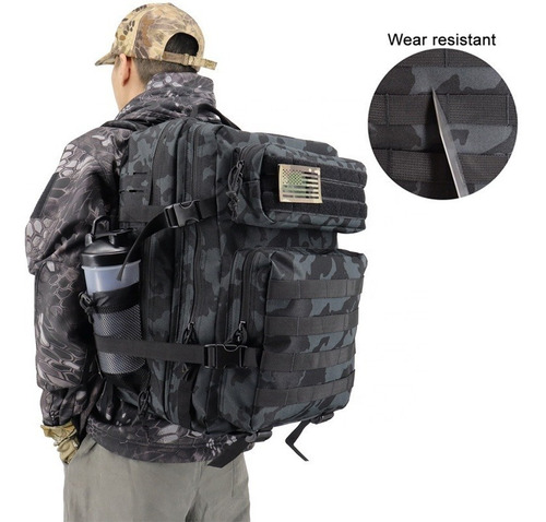 Bolso Morral Tactico Multi Funcional Crossfit Gym Viaje 50l - Imagen 16