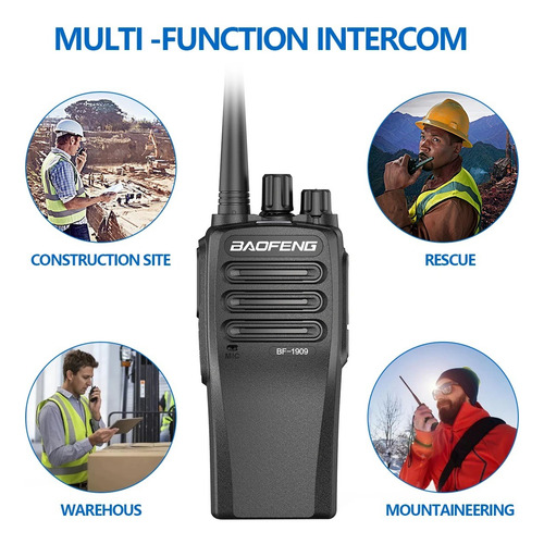 Radio Baofeng Bf-1909 10w Dos Vias Uhf 400-470mhz Rango 12km - Imagen 4