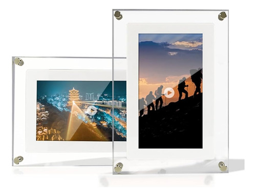 Porta Retrato 10 Pulgadas Acrílico Digital De Fotos Y Videos - Imagen 2