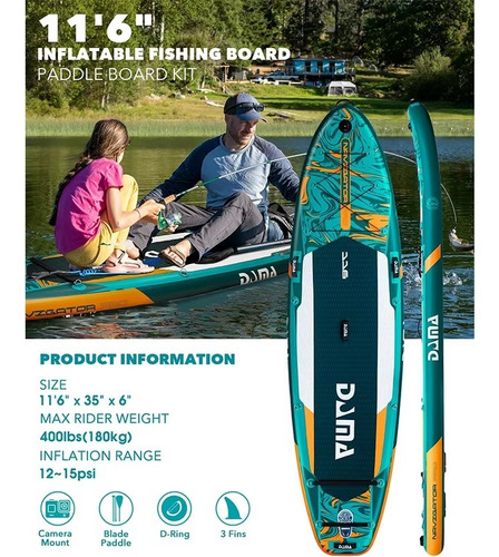 Tabla Stand Up Paddle Inflable Pesca Kayak Dama Navigator - Imagen 5