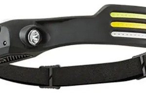 Linterna Frontal Led Cob 3 Líneas Con Sensor De Movimiento