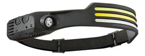Linterna Frontal Led Cob 3 Líneas Con Sensor De Movimiento