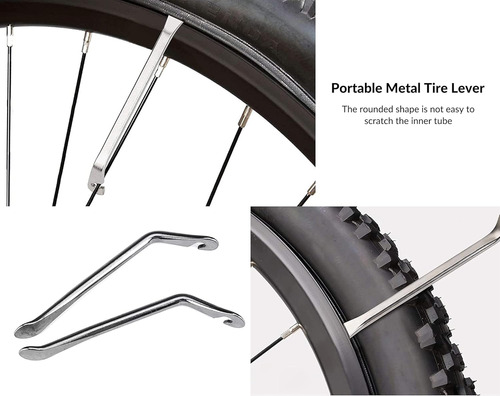 Juego De Parchos 2 Kit Reparación Tripa Bicicleta Rockbros - Imagen 7