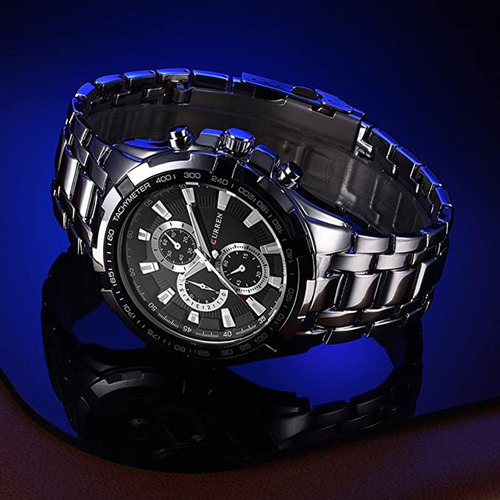 Reloj Hombre Cronógrafo Correa Acero Inoxidable Curren 8023 - Imagen 22