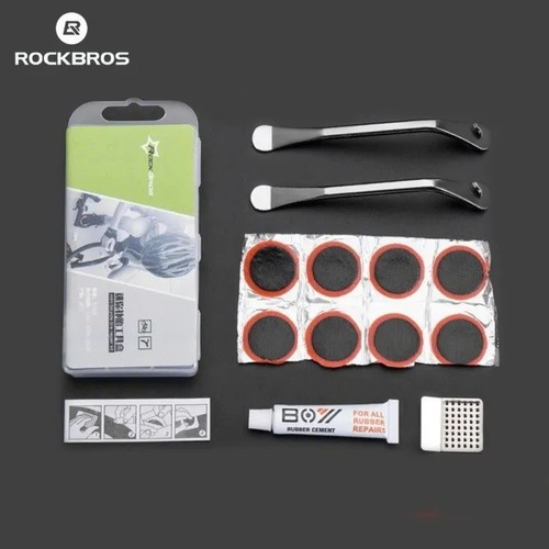 Juego De Parchos 2 Kit Reparación Tripa Bicicleta Rockbros - Imagen 2