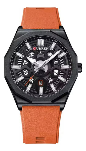 Reloj Curren 8437 Hombre Cronógrafo Fecha Correa De Silicona