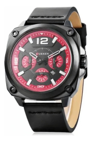 Reloj Curren 8260 Hombre Correa De Cuero Fecha Cronógrafo - Imagen 6