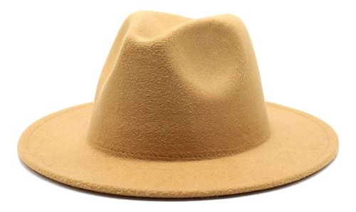 Sombrero Fedora Ala Ancha Unisex Trending Moda Unicolor - Imagen 4
