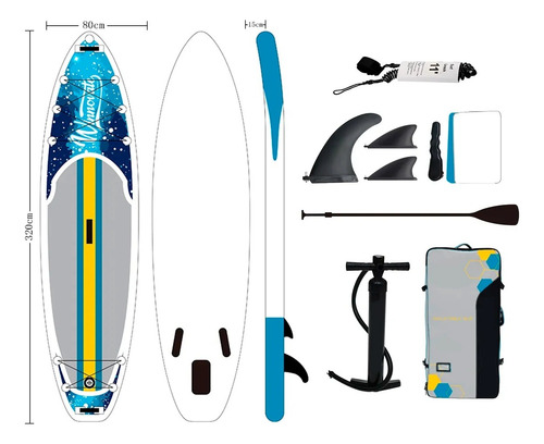 Tabla Surf Paddle Inflable Winnovate Kayak Con Accesorios - Imagen 4