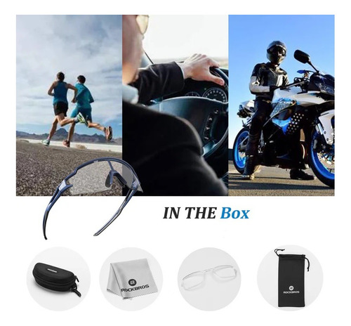 Lentes Fotocromáticos Rockbros 1017 Gafas Ciclismo Deportes - Imagen 12