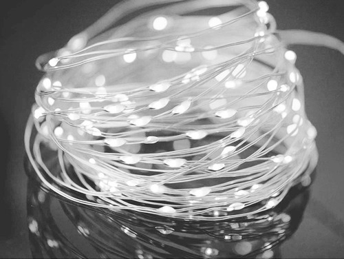 Luces De Navidad Led Cable Cobre Blanco Brillante 10 Metros - Imagen 2
