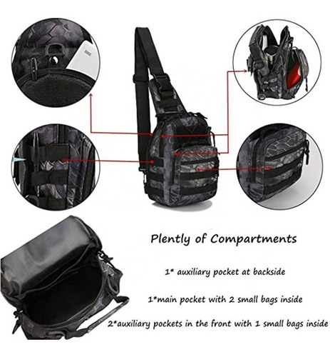 Bolso Morral Bandolero Mochila Motorizado Tactico Crossfit - Imagen 12