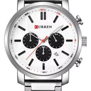 Reloj Curren 8315 Deportivo Cronógrafo Correa Acero Hombre
