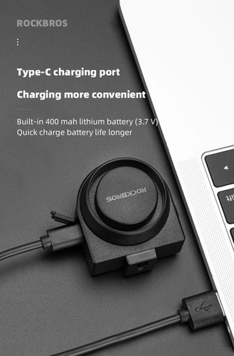 Alarma Electrónica Rockbros Con Timbre Para Bicicletas - Imagen 6