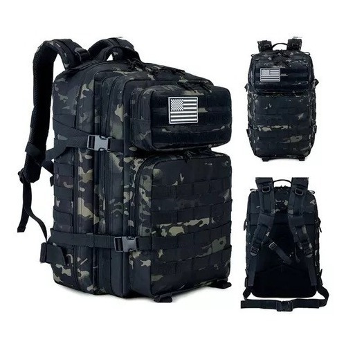 Bolso Morral Tactico Multi Funcional Crossfit Gym Viaje 50l - Imagen 38