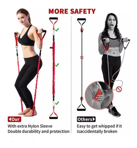 Kit Bandas Ligas Elásticas Ejercicio Resistentes 12 Piezas - Imagen 7