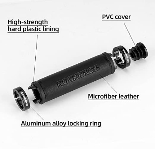 Puños Bicicleta Microfibra Cuero Mtb Antideslizante Rockbros - Imagen 2