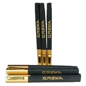 Bolígrafo Lapicero Negro Marca Greka Set De 5 Unidades