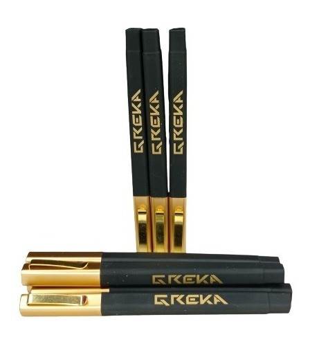 Bolígrafo Lapicero Negro Marca Greka Set De 5 Unidades