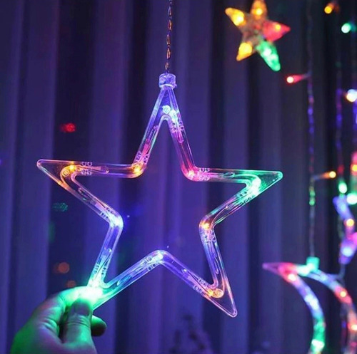 Luces De Navidad Forma Luna Y Estrella 3 Metros Multicolor - Imagen 4