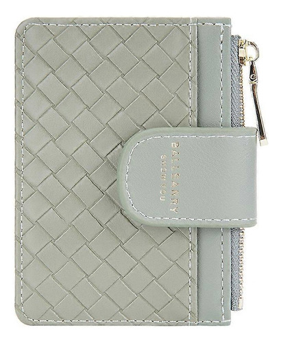 Tarjetero Dama Baellerry Nr099 Billetera De Cuero Tejido - Imagen 2