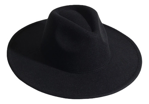 Sombrero Fedora Ala Ancha Unisex Trending Moda Unicolor - Imagen 12
