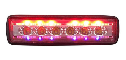Barra Faro Led Estroboscopica 6 Rojo/azul Flash Impermeable