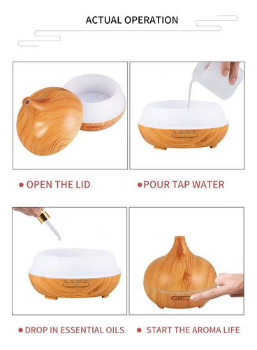 Humidificador De Aceites Esenciales 500ml Difusor Aromático - Imagen 7