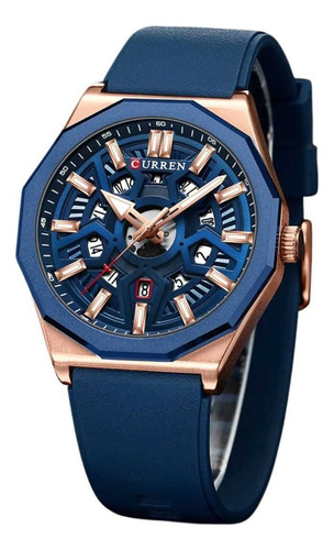 Reloj Curren 8437 Hombre Cronógrafo Fecha Correa De Silicona - Imagen 8